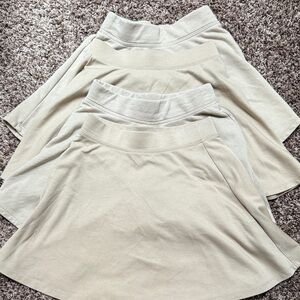 4 Uniform Tan skorts